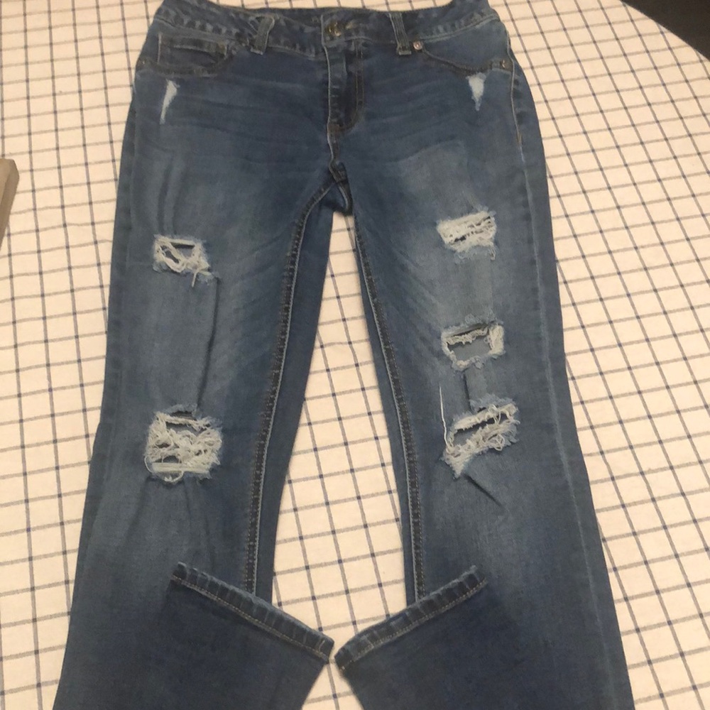 Maurices High Rise Distressed Jeggings